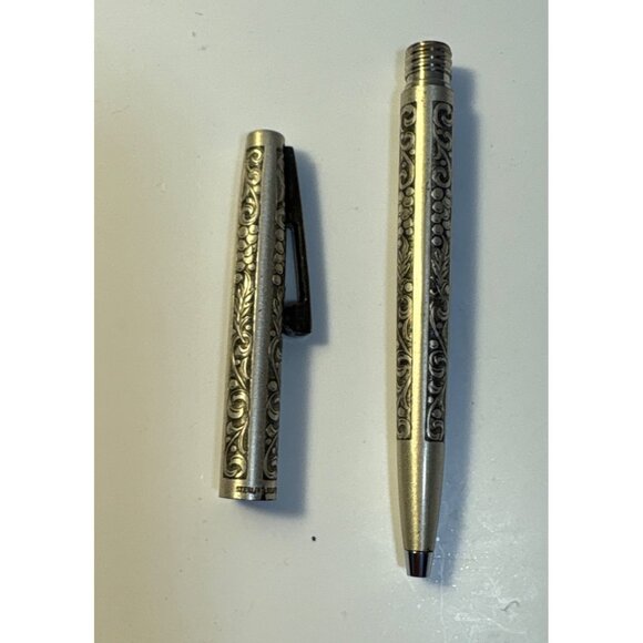 Vintage Sheaffer Pen Sterling Silver Engraved Grape Floral Design USA - Picture 8 of 9